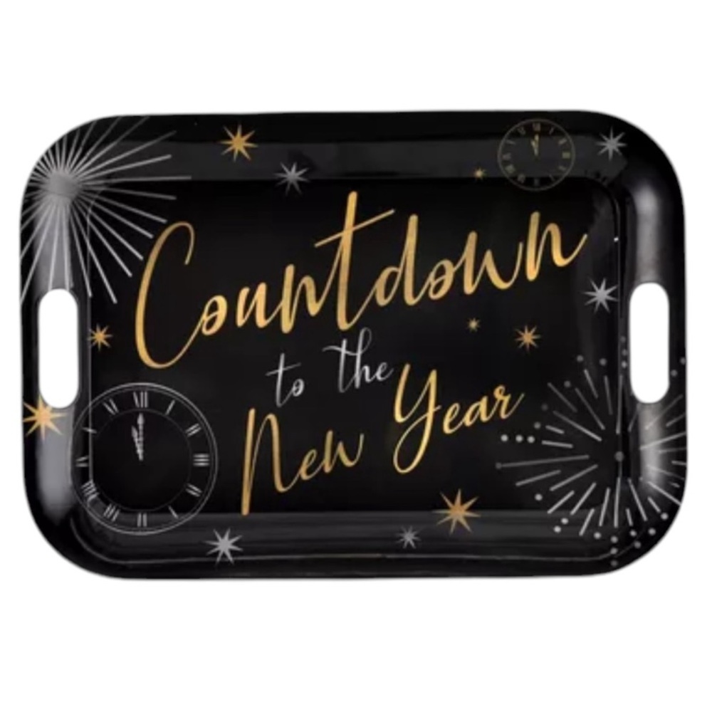 New Year's Countdown Melamine Serving Tray (Set of 3)